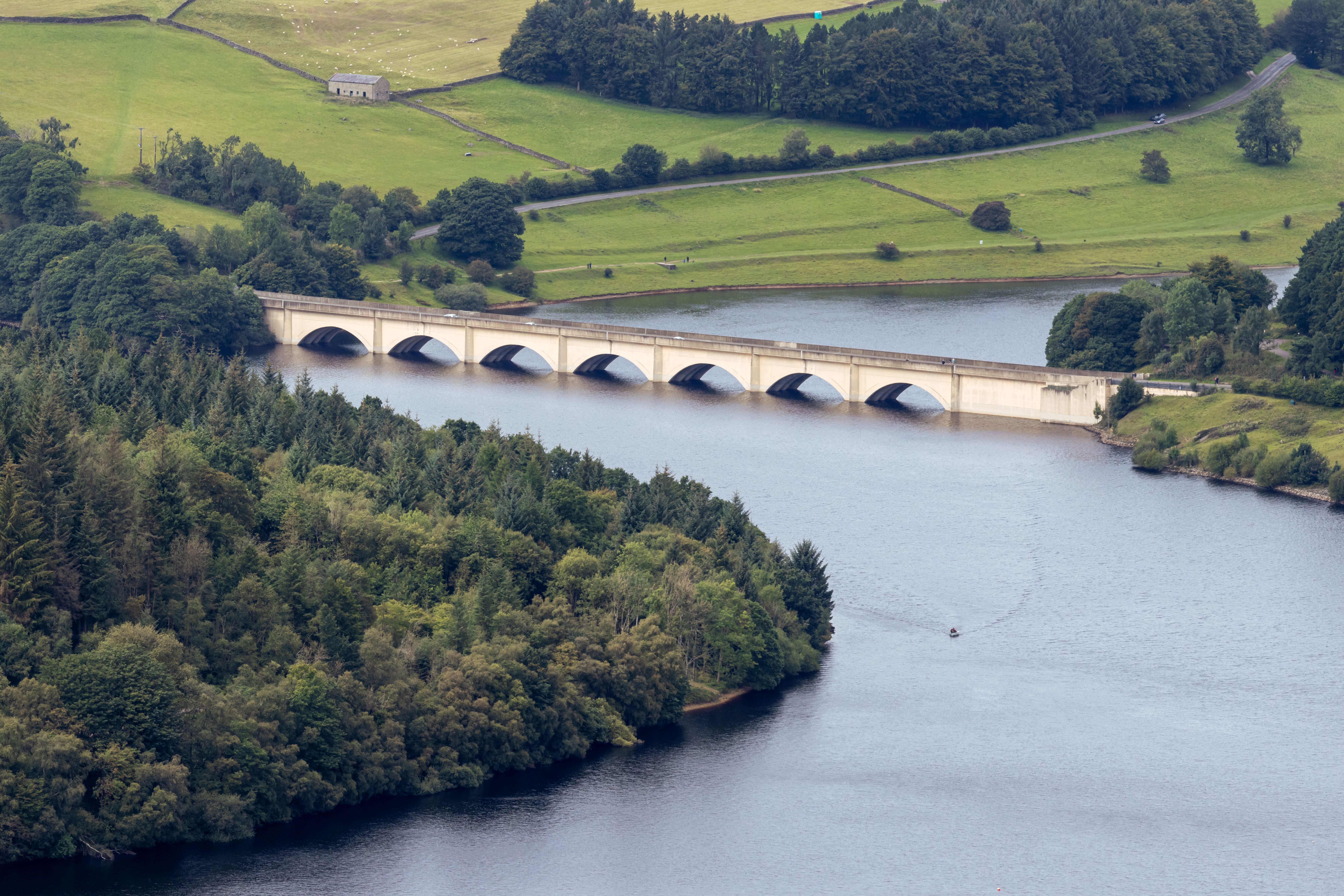 The car bridge at ladybower reservoir