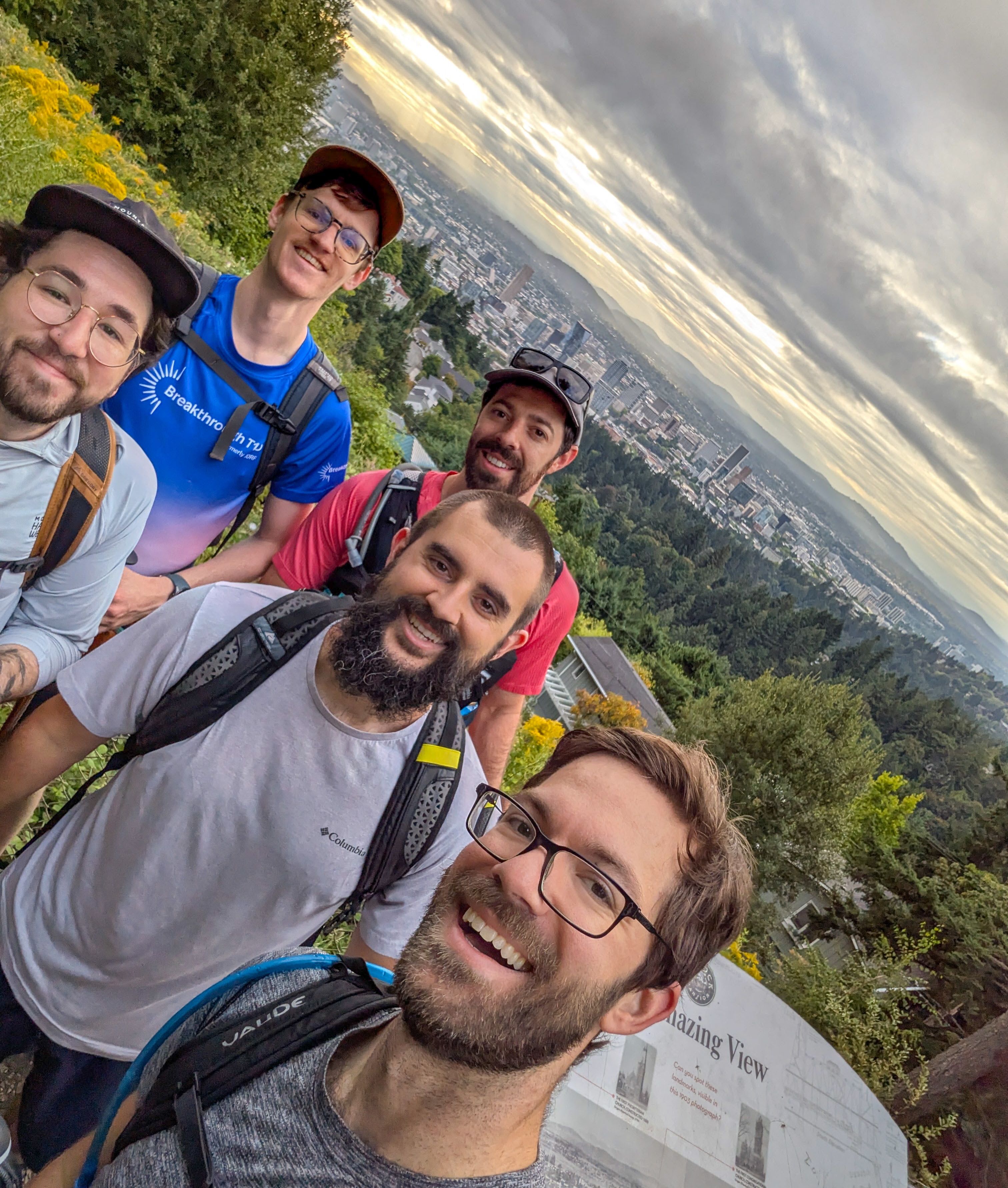 Me and my friends at the same Pittock Mansion location